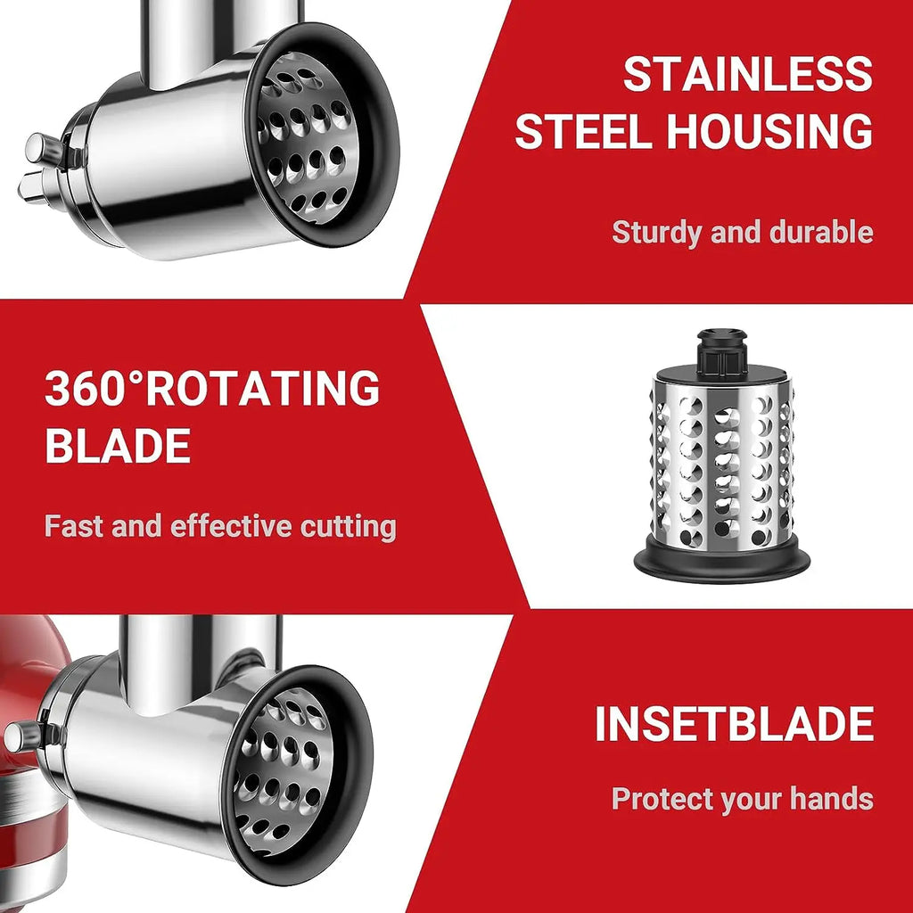 2024 Edelstahl Slicer/Shredder Aufsatz für Kitchen aid Stand mixer, Salat maschine mit Gemüses ch neider, Salat maschine,
