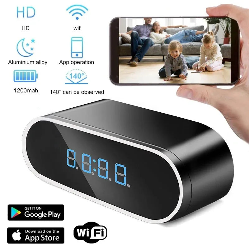 Wifi Mini Uhr, Kamera, Remote Viewing, Mit Nachtsicht 1080P, Überwachungskamera Fernbedienung, Bewegungserkennung, Für Haushalt
