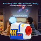 Story-Projektionsmaschine, Nachtlicht, integrierte 4 Audio-Story-Karten, Geschenk für Kleinkinder und Kinder, Mädchen, Jungen ab 3 Jahren