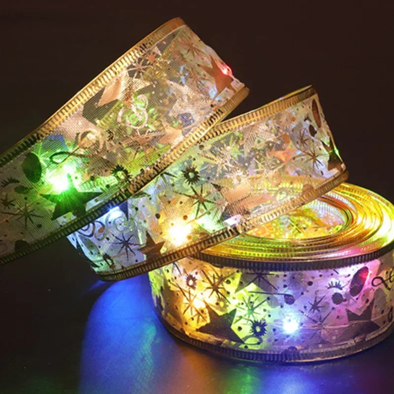 Lichterkette für den Innenbereich, batteriebetriebenes Weihnachtsband mit Lichtern, Weihnachtsbaum-Zubehör, Dekoration für Weihnachten, Neujahr