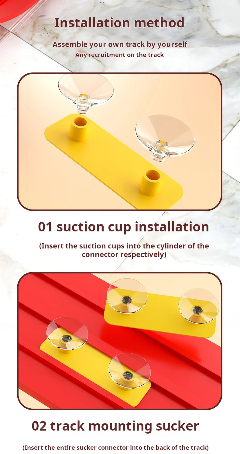 Flexible Rennstrecke Kinderspielzeug DIY Doppelspur Rennwagen Rampe Kompatibel 1/64 Autos Tragbarer Rolls Up Boy Weihnachtsgeschenk