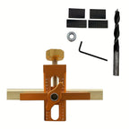 2-in-1-Schranktürform, langlebig und präzise mit verstellbarem Führungsstift, 3 Bohrer und Präzisionswaagen