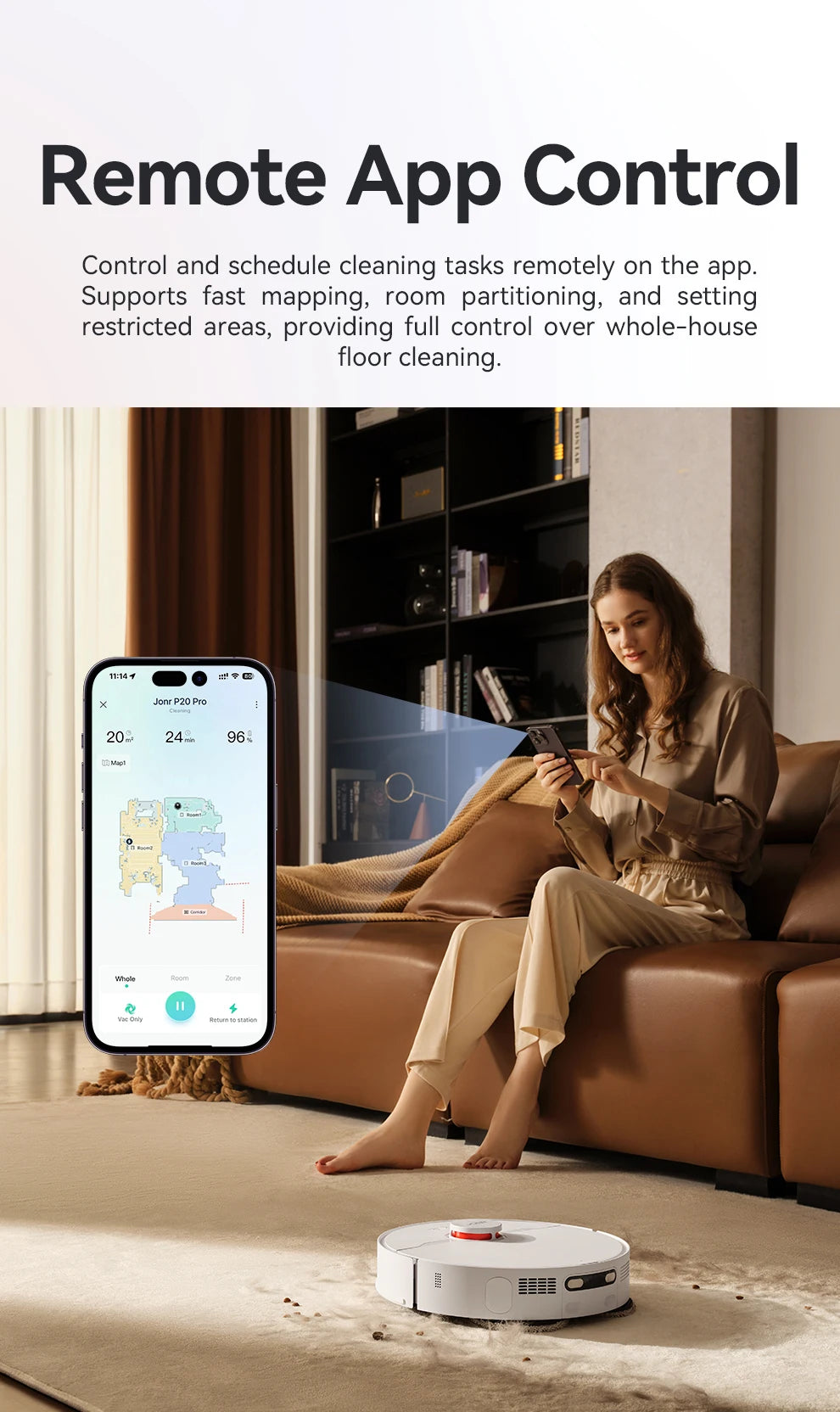 JONR Robot Vacuum P20 Pro International Edition Wischen Staubsaugen Trocknen Tücher Automatische Reinigung Staub Sammeln Entwässerung Wasser