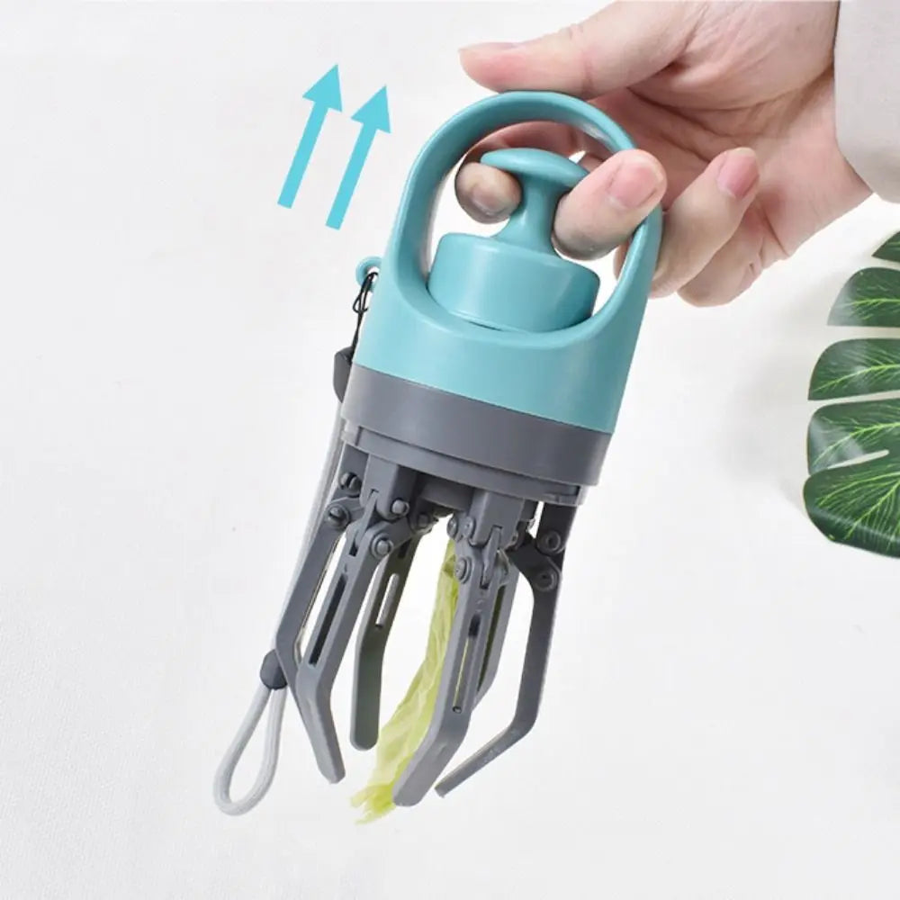 Effektiver tragbarer Hundepooper-Schaufel, tragbarer Zero-Touch-Haustier-Abfallreiniger, Sechs-Klauen-Schaufel, Poop-Greifer für Katzen und Hunde