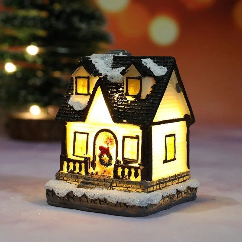 Weihnachten Neue Weihnachtsdekorationen Harz Kleines Haus Mikrolandschaft Harzhaus Kleine Ornamente Weihnachtsgeschenke