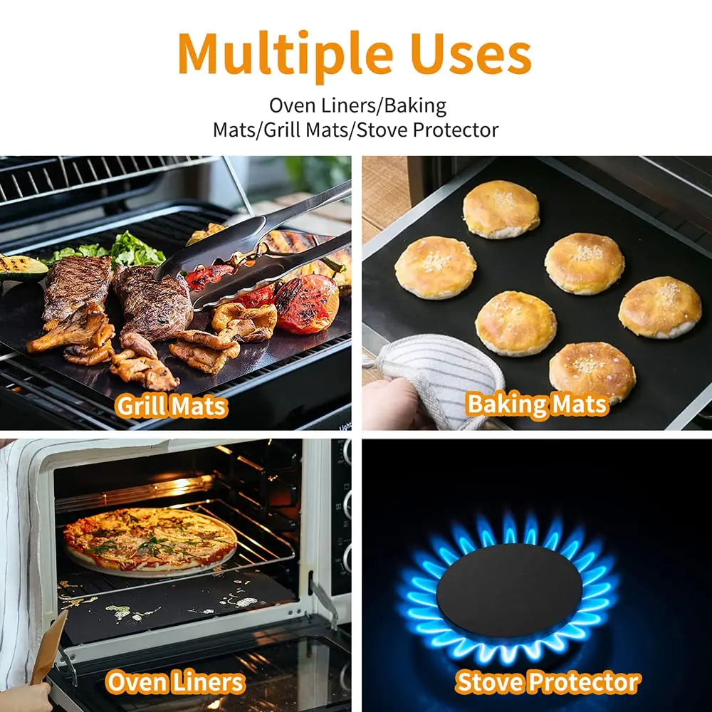 24x16 zoll wieder verwendbare bbq grill matte non stick große grill platte backofen folie zum backen kochen leicht zu reinigen
