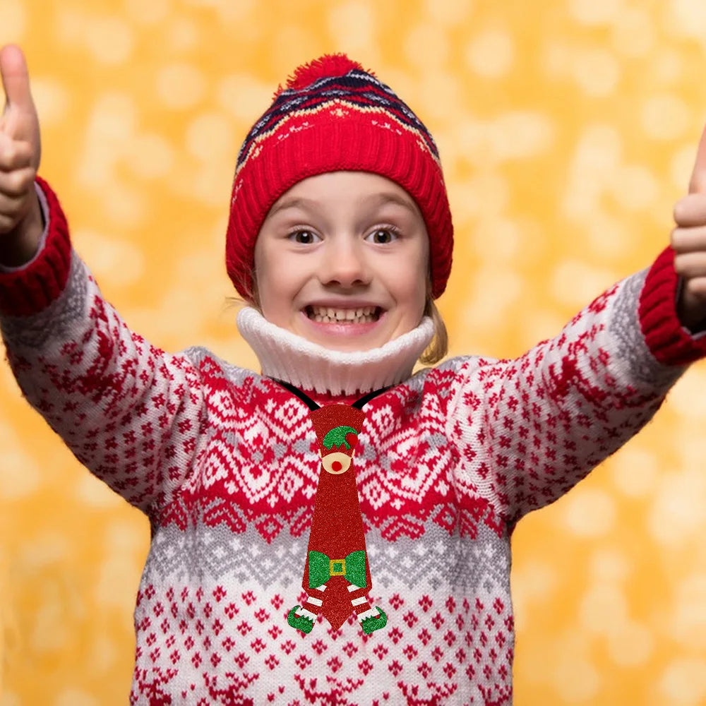 Filz Weihnachts krawatten, Weihnachts schmuck, Schneemann, Elch, Weihnachts baum, Krawatten für Kinder, Weihnachts feier dekorationen