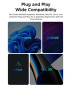 ORICO Tragbare SSD mit 2-in-1-USB-C-Kabel, externen Solid-State-Laufwerke, bis zu 460 MB/s für iPhone 14 13 11 12 X IPad PC