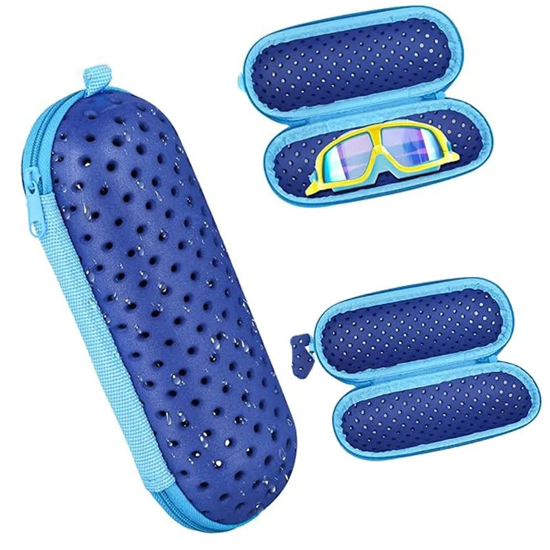 EVA Weiche Schwimmbrille Organizer Schutz Brillenetui Schwimmausrüstung Atmungsaktive Entwässerungsloch Tragbare Schutzbrillenabdeckung