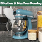 Mehltrichter für KitchenAid Artisan KSM150 5L – ABS, Spritzschutz, 2 Größen, 5 Farben
