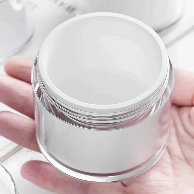 15/30/50ML Leere Airless Pumpe Jar Nachfüllbare Cremes Gele Lotionen Dispenser Creme Jar Vakuum Flasche Push-unten Pumpe Dispenser