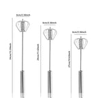 Edelstahl-Eierquirl mit Selbst-Drehmechanismus, 27–34 cm