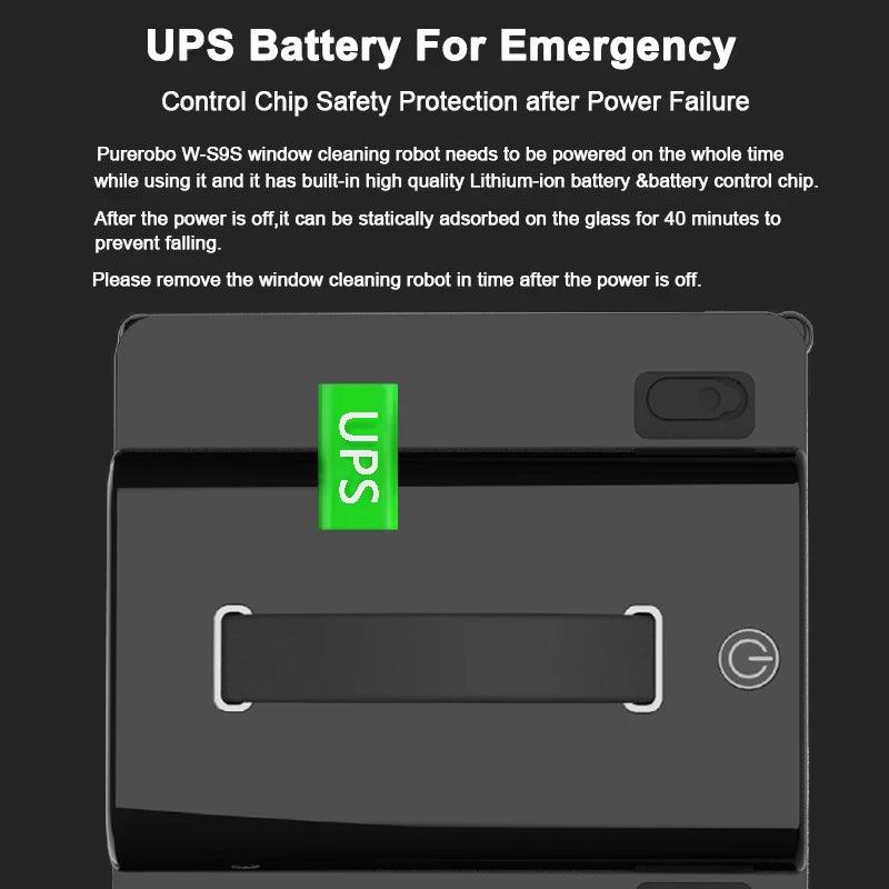Fensterputzroboter Purerobo W-S9S mit APP Staubsauger