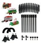 Weihnachtszug-Set mit Geräuschen und Lichtern, elektrisches Schienenauto-Spielzeug, Mini-Zug-Spielzeugset für Weihnachten und Heimdekoration