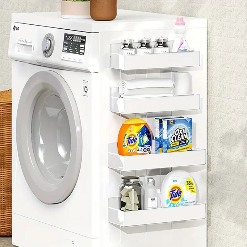 Magnetisches Kühlschrank-Aufbewahrungsregal-Set – ohne Bohren, Wandmontage, Organizer, robust, Metalloberfläche, Mehrzweckregal, Küche, Wäscherei