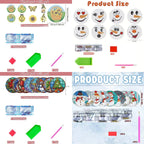 8-teiliges DIY-Diamant-Malerei-Kunstset mit Weihnachtsmotiv, Handwerkskunst, rutschfeste Untersetzer aus Holz ohne Klammern