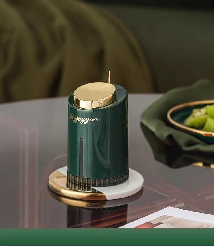 GIANXI Zahnstocherspender, umweltfreundliches Material, Presstyp, Zahnstocherhalter, Zuhause, geteiltes Design zur Aufbewahrung, Zahnstocherbox