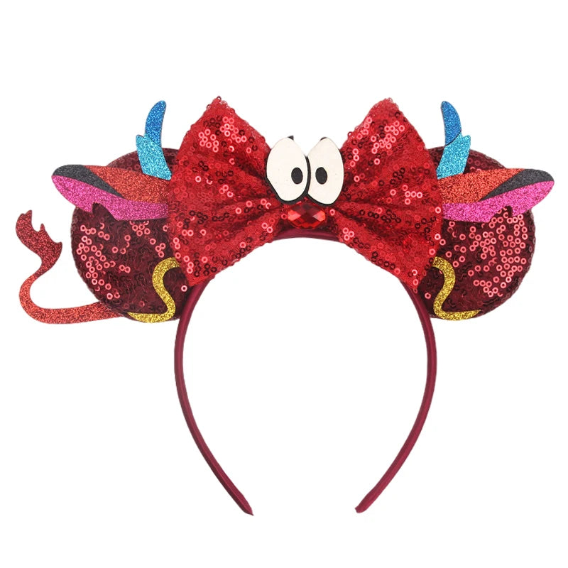 Prinzessin Haarreif mit Pailletten-Bogen – Disney-Motive, Halloween & Party | Damen & Kinder