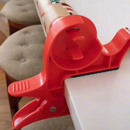 Lot de 2 dévidoirs de ruban adhésif, coupe-ruban, support de rouleau de papier, clip d'emballage, outil d'emballage cadeau de table, outils d'artisanat pour Noël, Nouvel An, vacances