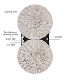 DIVEDEER Weißer/schwarzer Fensterputzroboter, elektrischer Fensterputz mit hoher Saugkraft, doppelseitiger Glasstaubsauger, Wasserspray
