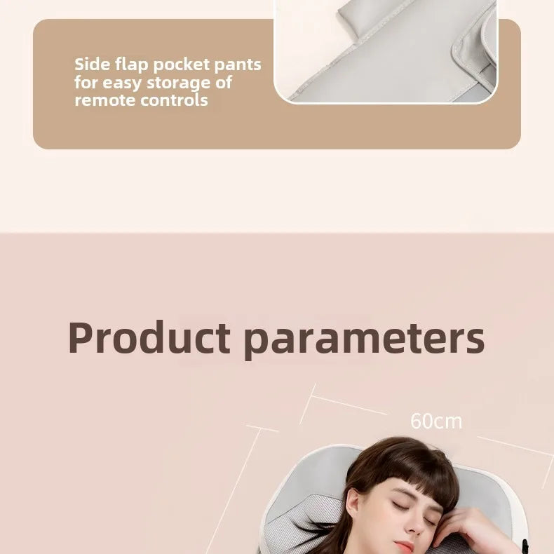 Ganzkörper-Massagematte, Matratze, elektrische Airbag-Traktion, Lendenwirbelsäule, beheizt, Kneten, Nackenmassagegerät, Vibration mit Fernbedienung