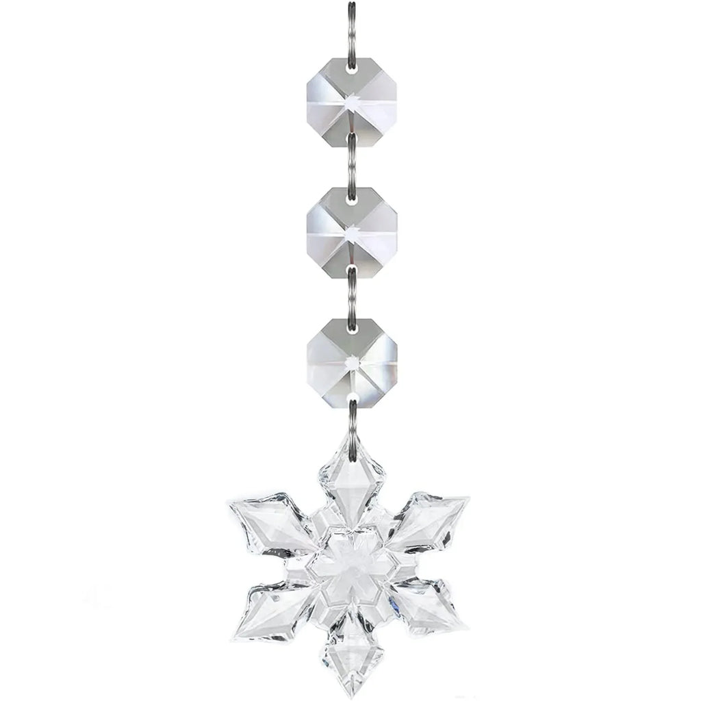 6/12/24 Stück Schneeflocken-Kristall-Weihnachtsschmuck für Weihnachtsbaumschmuck, hängende Schneeflocken-Ornamente aus klarem Acryl als Geschenk