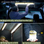 Wasserdichte Zeltleuchte für den Außenbereich, aufblasbare Campingleuchte mit magnetischer, solarbetriebener, wiederaufladbarer USB-Campinglampe