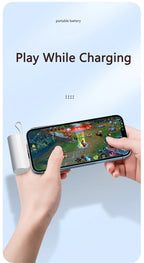 5000 mAh Kapsel Mini Power Bank für iPhone 14 Samsung Huawei Xiaomi Tragbares Ladegerät Powerbank mit Telefonhalter Ersatzakku