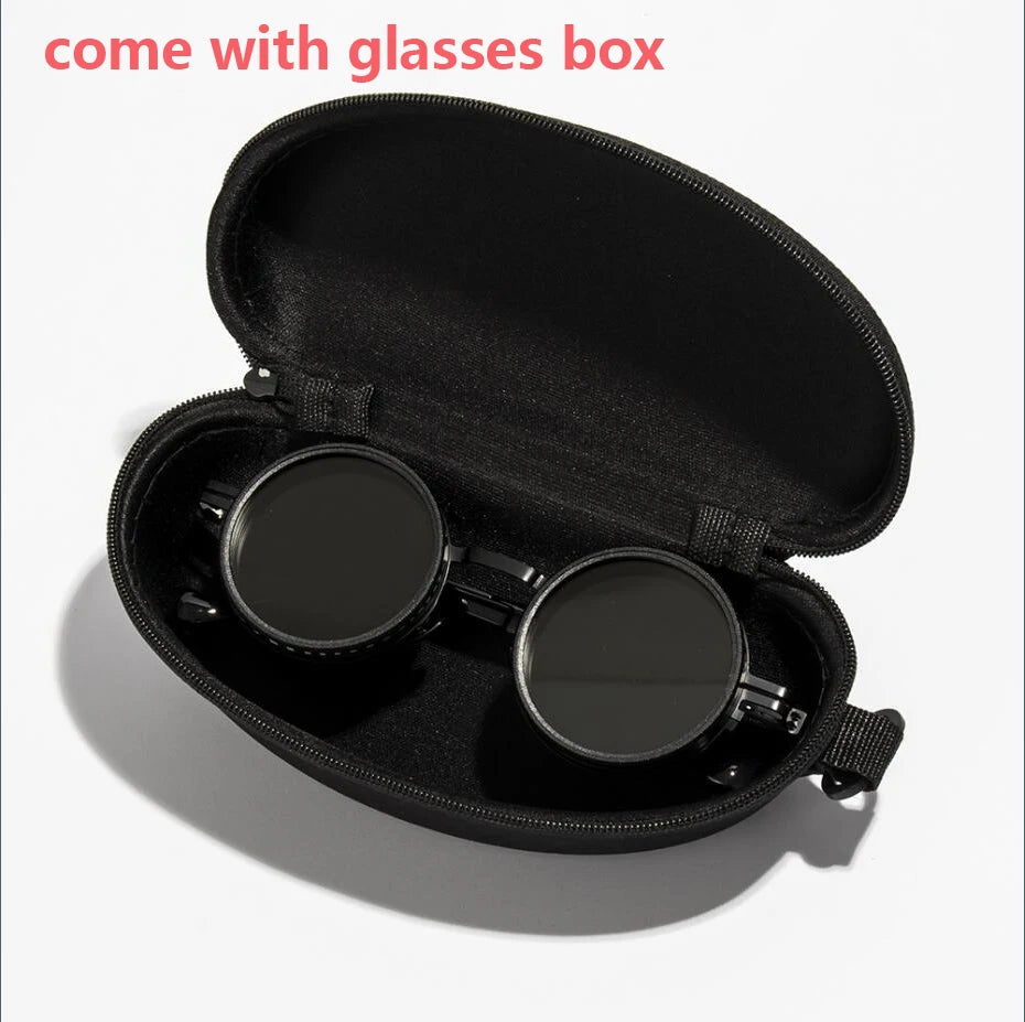 Ah-Mee ND2-400 Sonnenbrille – Polarisiert, 9 Stufen, UV400, Punk-Stil, Unisex