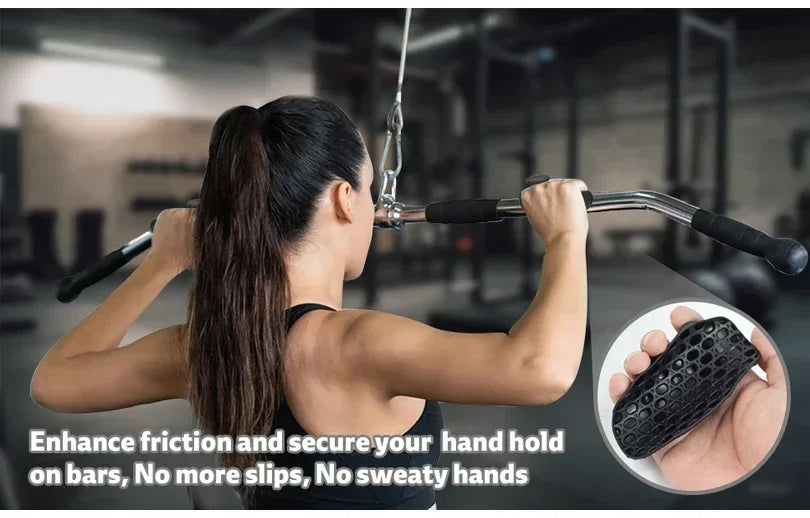 2 Stück rutschfeste Griffpolster aus Silikon fürs Fitnessstudio – Ergonomische Handschützer mit hochdichtem, strukturiertem Design
