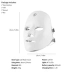 Wiederaufladbare LED-Gesichtsmaske, 7 Farben, LED-Photon-Schönheitsmaske, Hautverjüngung, Zuhause, Gesichtsstraffung, Aufhellung, Hautpflege, Schönheitsmaske