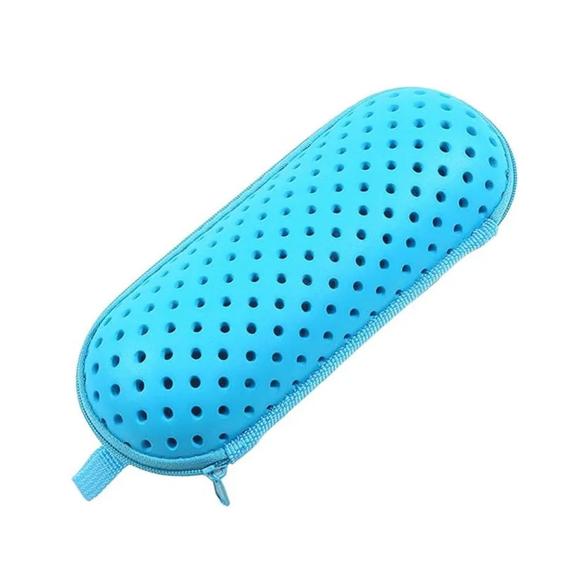 EVA Weiche Schwimmbrille Organizer Schutz Brillenetui Schwimmausrüstung Atmungsaktive Entwässerungsloch Tragbare Schutzbrillenabdeckung