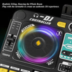 CONUSEA Kinder DJ-Mixer Controller – Bluetooth, Mikrofon, LED-Beleuchtung, Lernspielzeug | CE-Zertifiziert