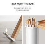 Zusammenklappbarer, drehbarer Wäscheständer, verstellbar um 360° °   Spin platzsparendes kompaktes Stativ mit Holzarmmen für die Organisation zu Hause