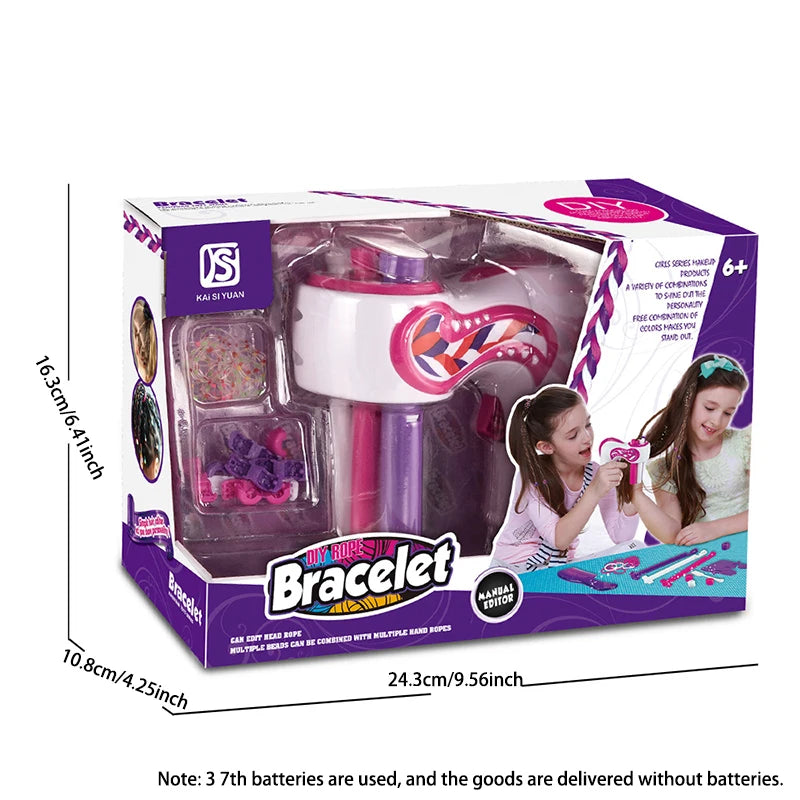 Mini-Dreisträngige geflochtene Haarmachine für Kinder, vollautomatische elektrische geflochtene Haarmachine