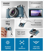 Mini-Daumenkamera, Retro-Digitalkamera, 1080P, Video, tragbar, Reise-Vlog, Anti-Shake-Kamera, unterstützt SD-Karte mit Bildschirm für Kinder