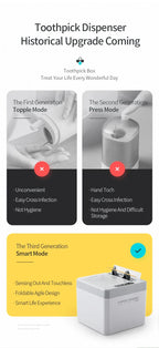 Elektrische Zahnstocher Halter Smart Automatische Sensor Zahnstocher Spender Zahn Pick Container Organizador Küche Zubehör