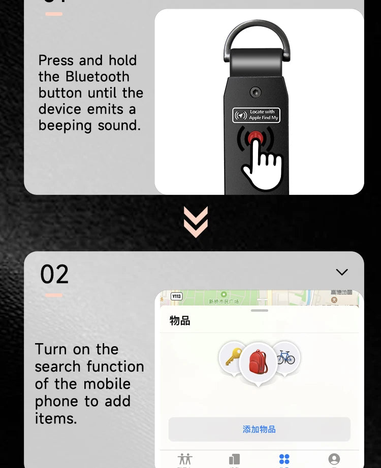 Schlüssel-Organizer funktioniert mit Apple Find My, integrierten Airtag-Chips, fasst 2–6 Schlüssel, Auto-Schlüsselanhänger mit GPS-Tracker, (nur iOS)