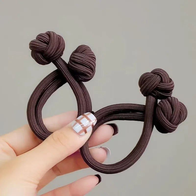 Haarband mit Knotendesign, elastisches Nylon-Haargummi für Pferdeschwänze, dickes und strapazierfähiges Haarstyling-Accessoire, schlichte Eleganz und Niedlichkeit für jeden Tag, verschiedene Farboptionen