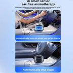 Snow Mountain Smart Car Duftdiffusor, wiederaufladbarer Luftdiffusor, Auto-Lufterfrischer, Wolkennebel mit RGB-Licht, Auto-Innenraum