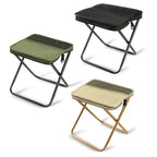 Outdoor-Klappstuhl mit Reißverschlusstasche und Netztasche, integrierter Aufbewahrungsstuhl, verschleißfest, für Picknick, Gartenarbeit, Grillen, Wandern