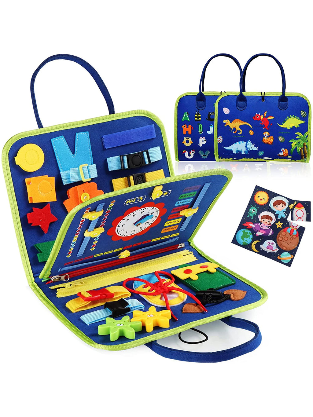 Montessori Toys Busy Board Sensorische Aktivität Entwicklungsboard für motorische Fähigkeiten, Lernbrett für Kleinkinder