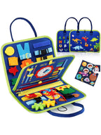 Montessori Toys Busy Board Sensorische Aktivität Entwicklungsboard für motorische Fähigkeiten, Lernbrett für Kleinkinder