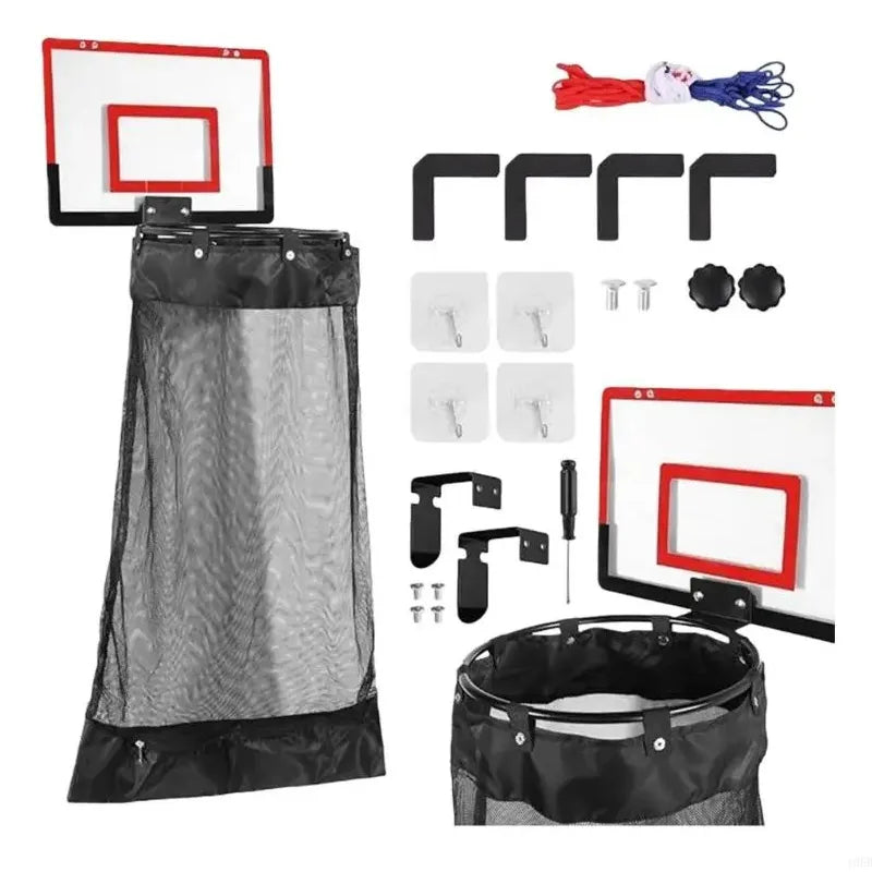 Basketball-Wäschekorb zum Aufhängen – Großes Fassungsvermögen, Wasserdicht | Holz & Acryl