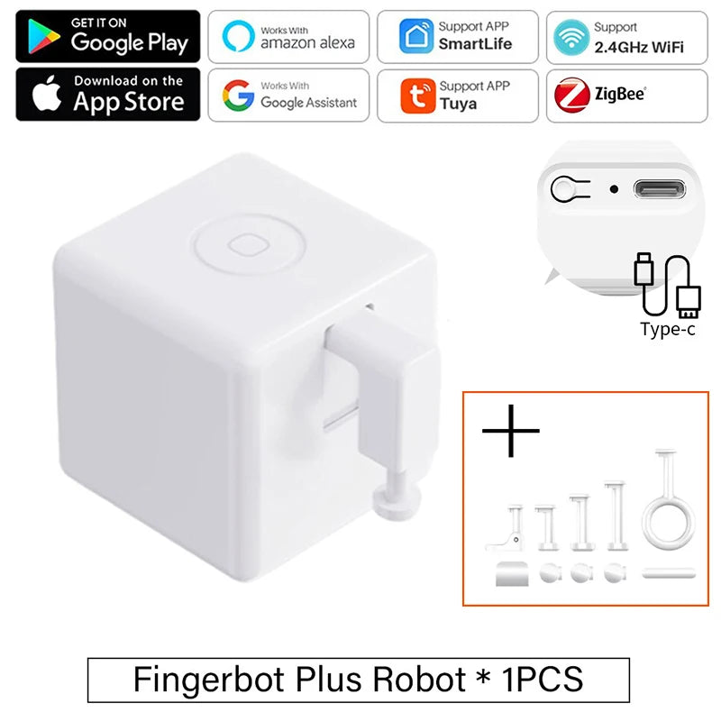 Timethinker Fingerbot Plus – Smart Button Pusher, Tuya Zigbee/Bluetooth, Alexa & Google Home