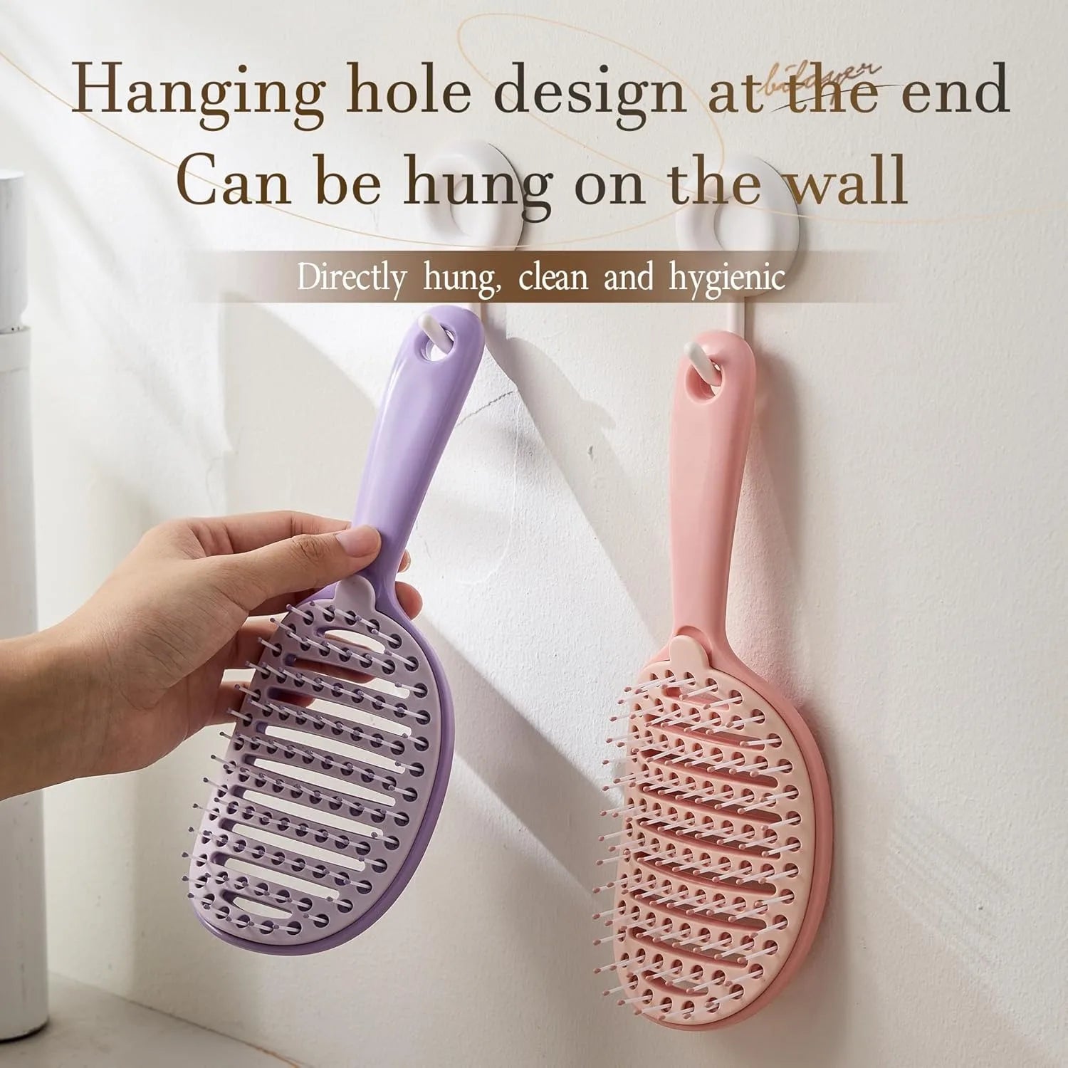 Volumengebende Haarbürste mit eingebauter Reinigung, Styling-Massage, Akupunkt-Haarfeder, Knochen, Luftkissenkamm für Schönheit und Gesundheit