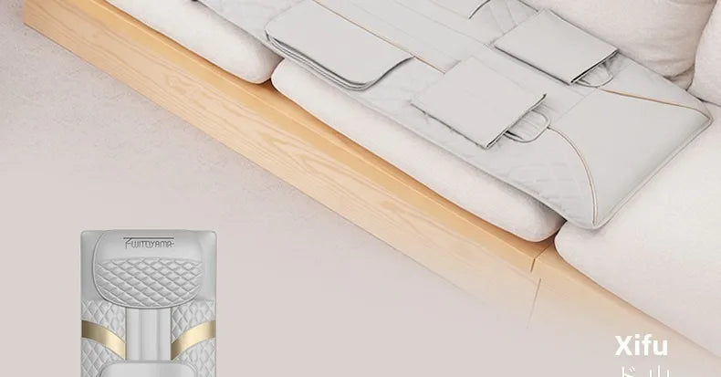 Ganzkörper-Massagematte mit Airbags, Dehnungsheizung, 3D-Entspannung der Lendenwirbelsäule, Rückenmassagegerät, PU-Leder, tragbar und tragbar