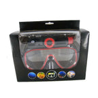 YTYIN RD-34 Tauchmaske mit integrierter HD 1080p Kamera – 5MP CMOS, 90° Weitwinkel, DVR, Gelb & Blau