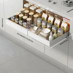 Schubladen-Schrank-Organizer ausziehbare ausziehbare Gleitschiene aus Kohlenstoffstahl unter der Spüle, Aufbewahrungsregal für Küchenschrank