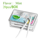 Mini-Zahnbürste mit Mund, Lufterfrischer, Perlen, Zahnstocher und Zungenschaber, 4-in-1, zum Entfernen von Mundgeruch, tragbares Mundpflege-Werkzeug, 1/20/24 Stück